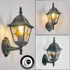 Naofe Aplique de exterior, Apliques Verde, Negro, 1 luz