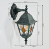 Naofe Aplique de exterior, Apliques Verde, Negro, 1 luz