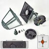 Naofe Aplique de exterior, Apliques Verde, Negro, 1 luz