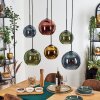 Koyoto Lámparas suspendidas, Luminarias esféricas, Lámparas colgantes Azul, dorado, Verde, Color cobre, 6 luces