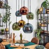 Koyoto Lámparas suspendidas, Luminarias esféricas, Lámparas colgantes Azul, dorado, Verde, Color cobre, 6 luces