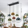 Koyoto Lámparas suspendidas, Luminarias esféricas, Lámparas colgantes Azul, dorado, Verde, Transparente, Color cobre, 6 luces