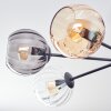 Koyoto Plafones, Luminarias esféricas 78 cm Colores ámbar, Transparente, Ahumado, 6 luces