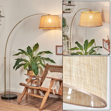 Sabadim Lámpara de pie, Lámparas de pie tipo arco Latón, Negro, 1 luz