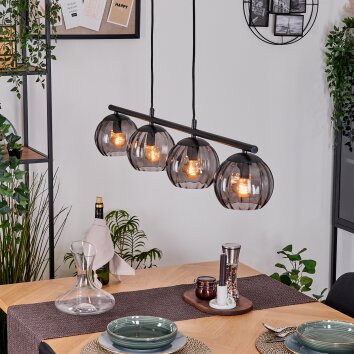 Koyoto Lámparas suspendidas, Luminarias esféricas, Lámparas colgantes Ahumado, 4 luces
