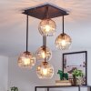 Koyoto Plafones, Luminarias esféricas Colores ámbar, Transparente, 5 luces