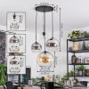 Koyoto Lámparas suspendidas, Luminarias esféricas, Lámpara colgante de clúster Colores ámbar, Cromo, Transparente, Ahumado, 4 luces