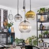 Koyoto Lámparas suspendidas, Luminarias esféricas, Lámpara colgante de clúster Colores ámbar, dorado, Transparente, Ahumado, 4 luces