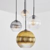 Koyoto Lámparas suspendidas, Luminarias esféricas, Lámpara colgante de clúster Colores ámbar, dorado, Transparente, Ahumado, 4 luces