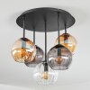 Koyoto Plafones, Luminarias esféricas 45 cm Colores ámbar, Transparente, Ahumado, 5 luces