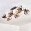 Koyoto Plafones, Luminarias esféricas dorado, Negro, 10 luces