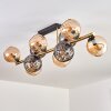 Koyoto Plafones, Luminarias esféricas dorado, Negro, 10 luces
