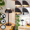 Laken Lámpara de mesa de exterior, Lámpara de baño, Lámparas de mesa LED Negro, 1 luz