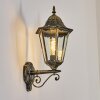 Hongkong Aplique de exterior, Apliques dorado, Negro, 1 luz