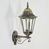 Hongkong Aplique de exterior, Apliques dorado, Negro, 1 luz