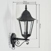 Hongkong Aplique de exterior, Apliques Negro, 1 luz