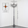 Naofe Candelabro, Iluminación de caminos Negro, Plata, 3 luces