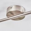 Firan Plafones, Spot techo LED Níquel-mate, 2 luces