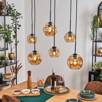 Ripoll Lámparas suspendidas, Luminarias esféricas, Lámparas colgantes Colores ámbar, 6 luces