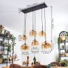 Ripoll Lámparas suspendidas, Luminarias esféricas, Lámparas colgantes Colores ámbar, Transparente, 6 luces