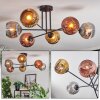Ripoll Plafones, Luminarias esféricas Cromo, dorado, Color cobre, Ahumado, 6 luces