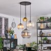Koyoto Lámparas suspendidas, Luminarias esféricas, Lámpara colgante de clúster Colores ámbar, dorado, Transparente, Ahumado, 4 luces