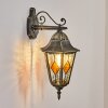Hongkong Aplique de exterior, Apliques dorado, Negro, 1 luz