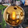 Koyoto Lámparas suspendidas, Luminarias esféricas, Lámpara colgante de clúster dorado, 4 luces