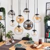 Gastor Lámparas suspendidas, Luminarias esféricas, Lámparas colgantes Colores ámbar, Cromo, Transparente, Ahumado, 8 luces