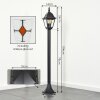 Naofe Iluminación de caminos Negro, 1 luz