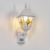 Naofe Aplique de exterior, Apliques Blanca, 1 luz, Sensor de movimiento