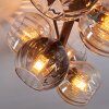 Koyoto Plafones, Luminarias esféricas Colores ámbar, Transparente, Ahumado, 8 luces