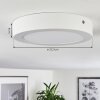 Finsrud Lámpara de Techo LED Blanca, 1 luz