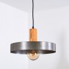 Lakewood Lámpara Colgante marrón oscuro, Níquel-mate, 1 luz