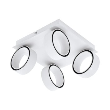 EGLO ALBARIZA Foco de techo LED Cromo, Blanca, 4 luces