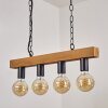 Cava Lámpara Colgante Crudo, Negro, 4 luces
