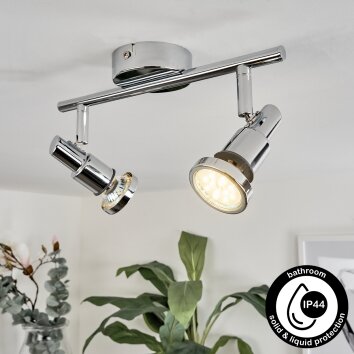 Morges Lámpara de Techo LED Cromo, 2 luces