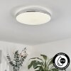 Morges Lámpara de Techo LED Cromo, Blanca, 1 luz