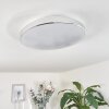 Morges Lámpara de Techo LED Cromo, Blanca, 1 luz