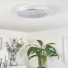 Morges Lámpara de Techo LED Cromo, Blanca, 1 luz