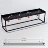 Malao Lámpara de Techo Oro rosa, Negro, 4 luces