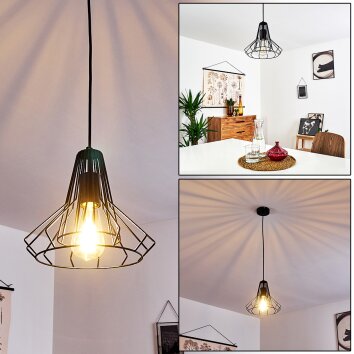 Ghent Lámpara Colgante Negro, 1 luz