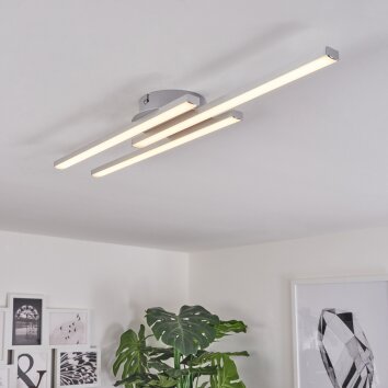Mohlin Lámpara de Techo LED Níquel-mate, 3 luces