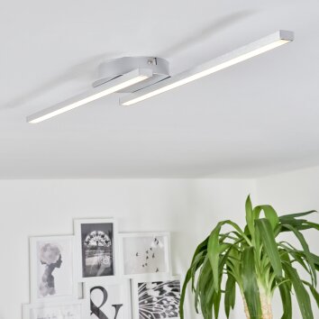 Correas Lámpara de Techo LED Aluminio, 2 luces