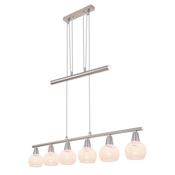 Lámpara Colgante Globo OLLI Níquel-mate, 6 luces