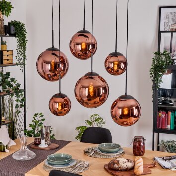 Gastor Lámparas suspendidas, Luminarias esféricas, Lámparas colgantes Color cobre, 6 luces