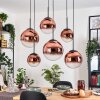 Gastor Lámparas suspendidas, Luminarias esféricas, Lámparas colgantes Transparente, Color cobre, 6 luces