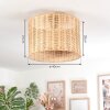 Cavaca Plafones Crudo, 1 luz