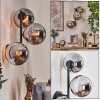 Gastor Luminarias esféricas, Apliques Cromo, Ahumado, 3 luces