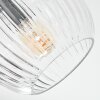 Koyoto Plafones, Luminarias esféricas 82 cm Transparente, 7 luces
